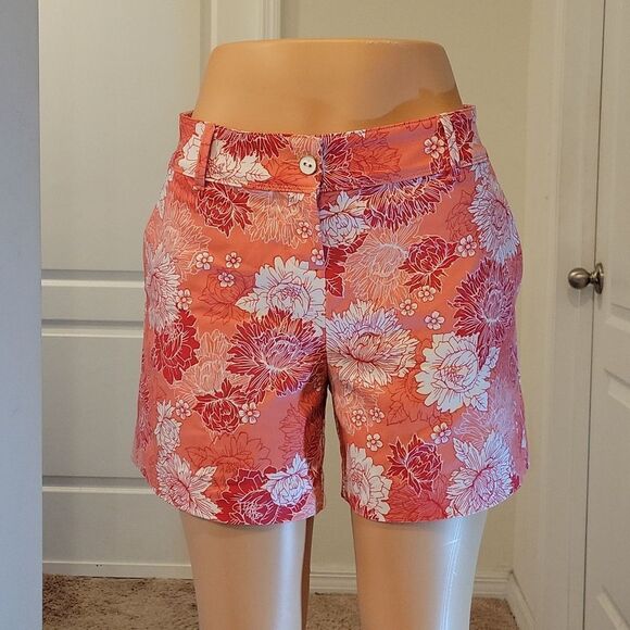 BRAND NEW ISAAC MIZRAHI PEONY FLORAL MIDI SHORT - Picture 11 of 14